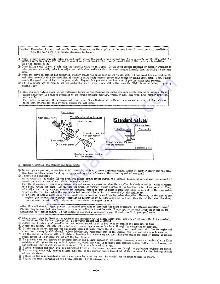 Saito FA-62B Operating Instructions Manual Download Page 4