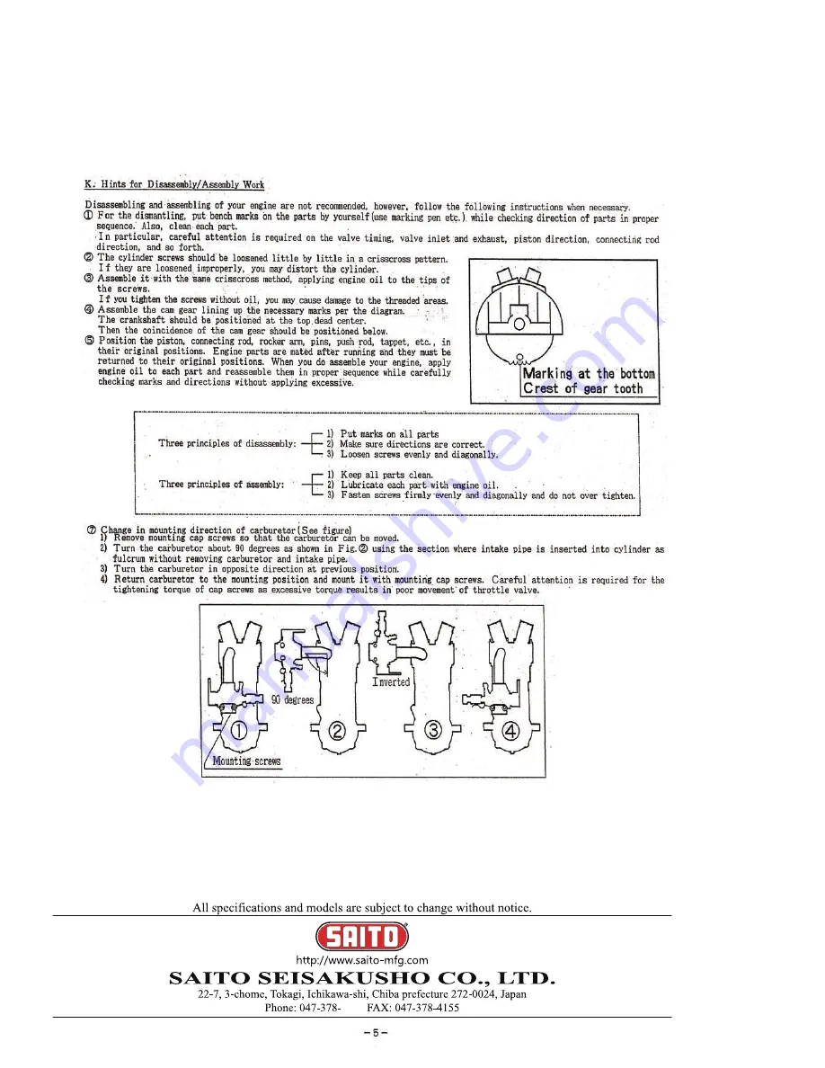 Saito FA-62B Operating Instructions Manual Download Page 5