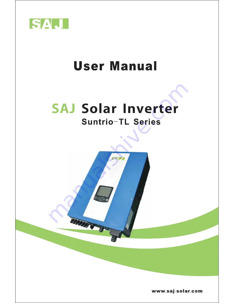 SAJ Suntrio-TL10K Скачать руководство пользователя страница 1