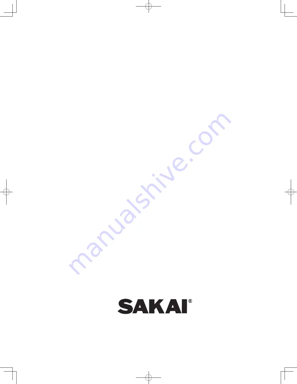 Sakai SW300-1 Shop Manual Download Page 1