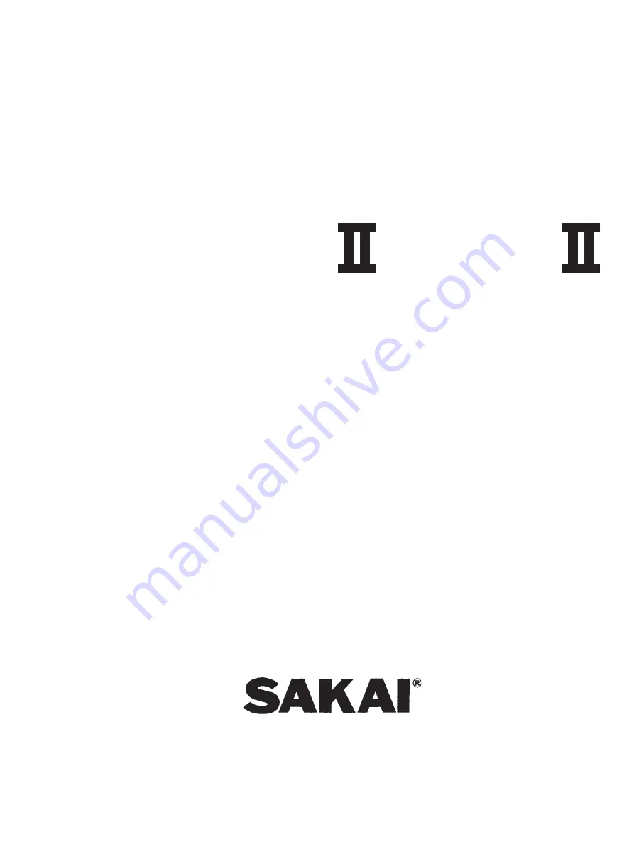 Sakai SW800-II Shop Manual Download Page 1