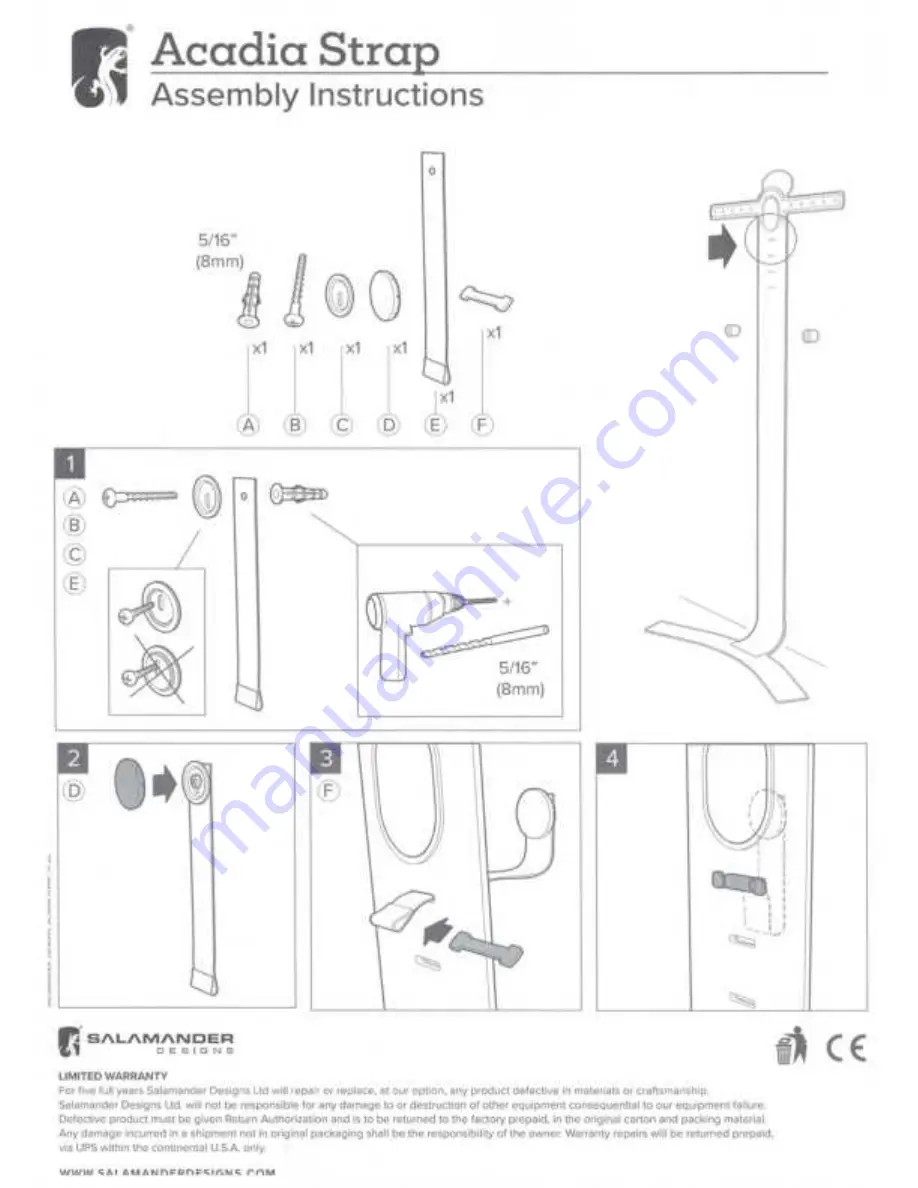 Salamander Acadia AC/W/L400/WH Скачать руководство пользователя страница 5