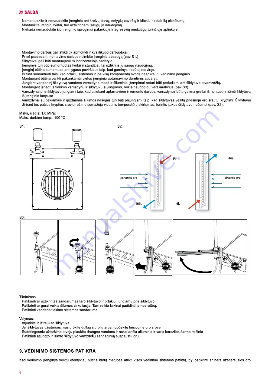 Salda AVS 100 Mounting And Installation Instruction Download Page 8