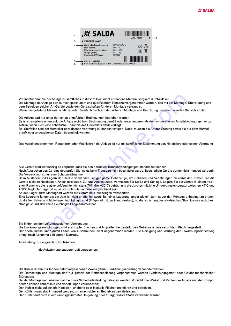 Salda AVS 100 Скачать руководство пользователя страница 11