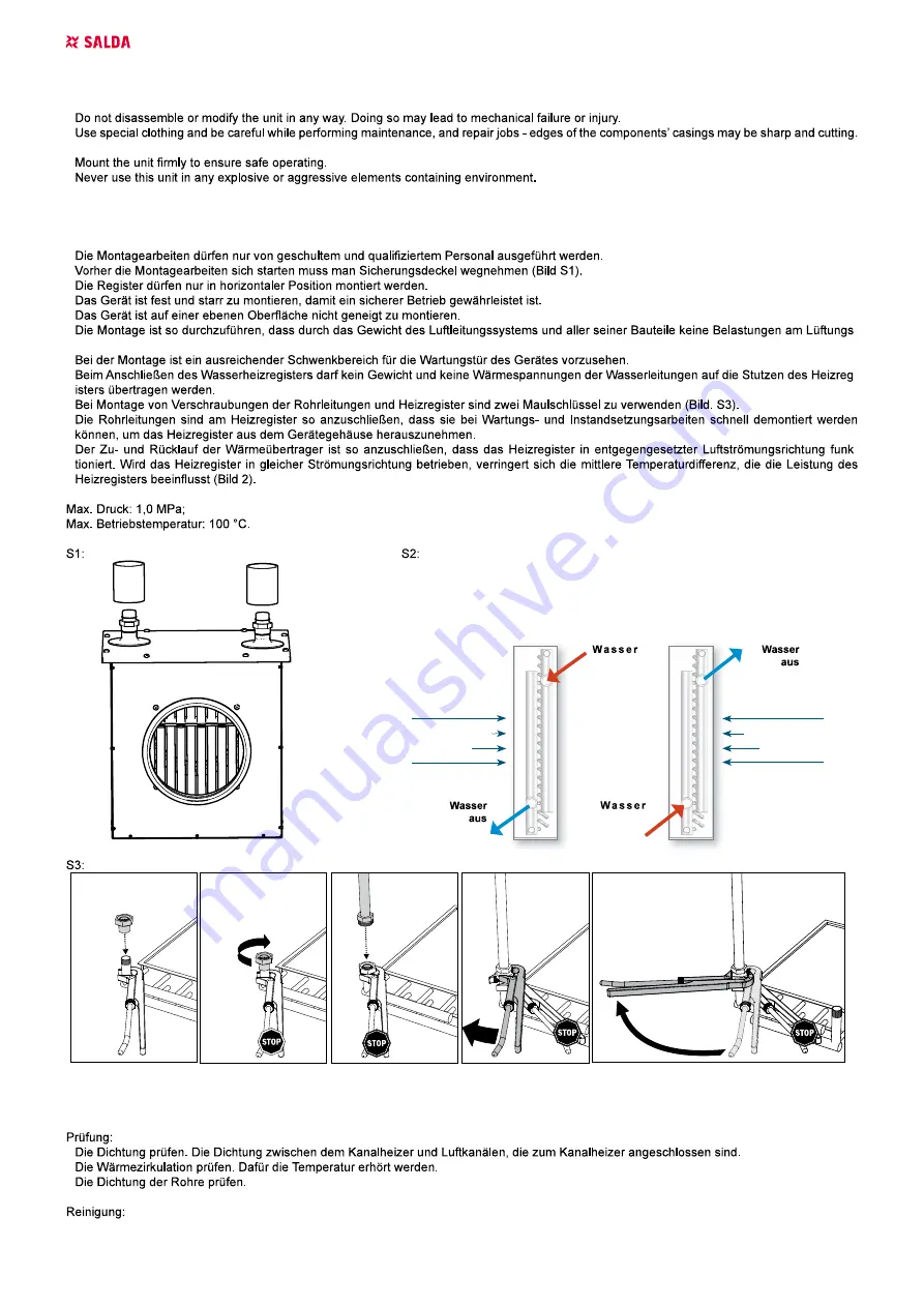 Salda AVS 100 Mounting And Installation Instruction Download Page 12