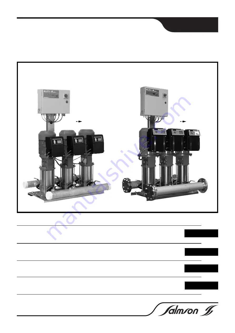 salmson ALTI-VE Installation And Starting Instructions Download Page 1