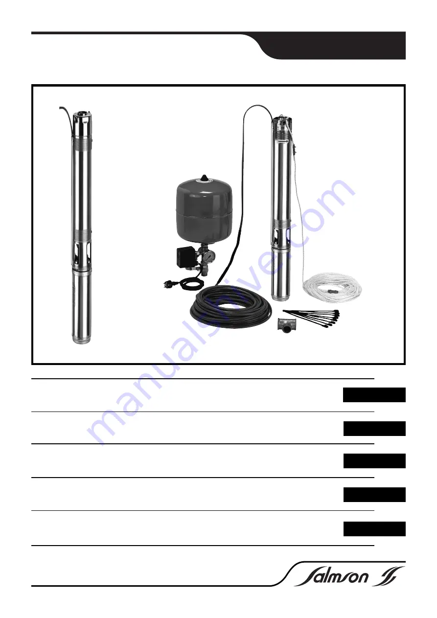 salmson IMMERSON D400 Installation And Starting Instructions Download Page 1