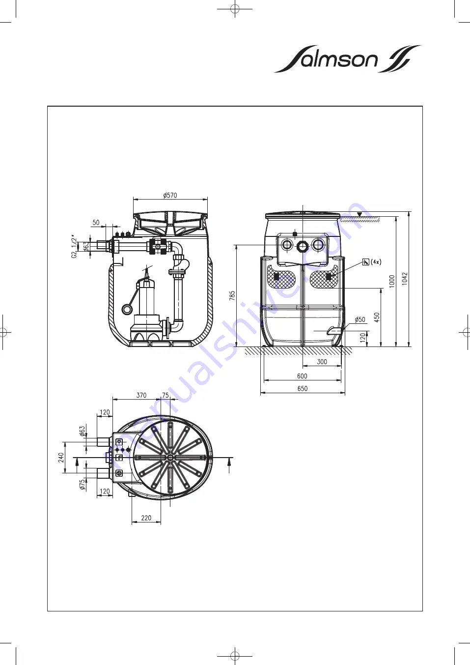 salmson Sanitson Premium 2-204-0,5T4 Installation And Starting Instructions Download Page 8