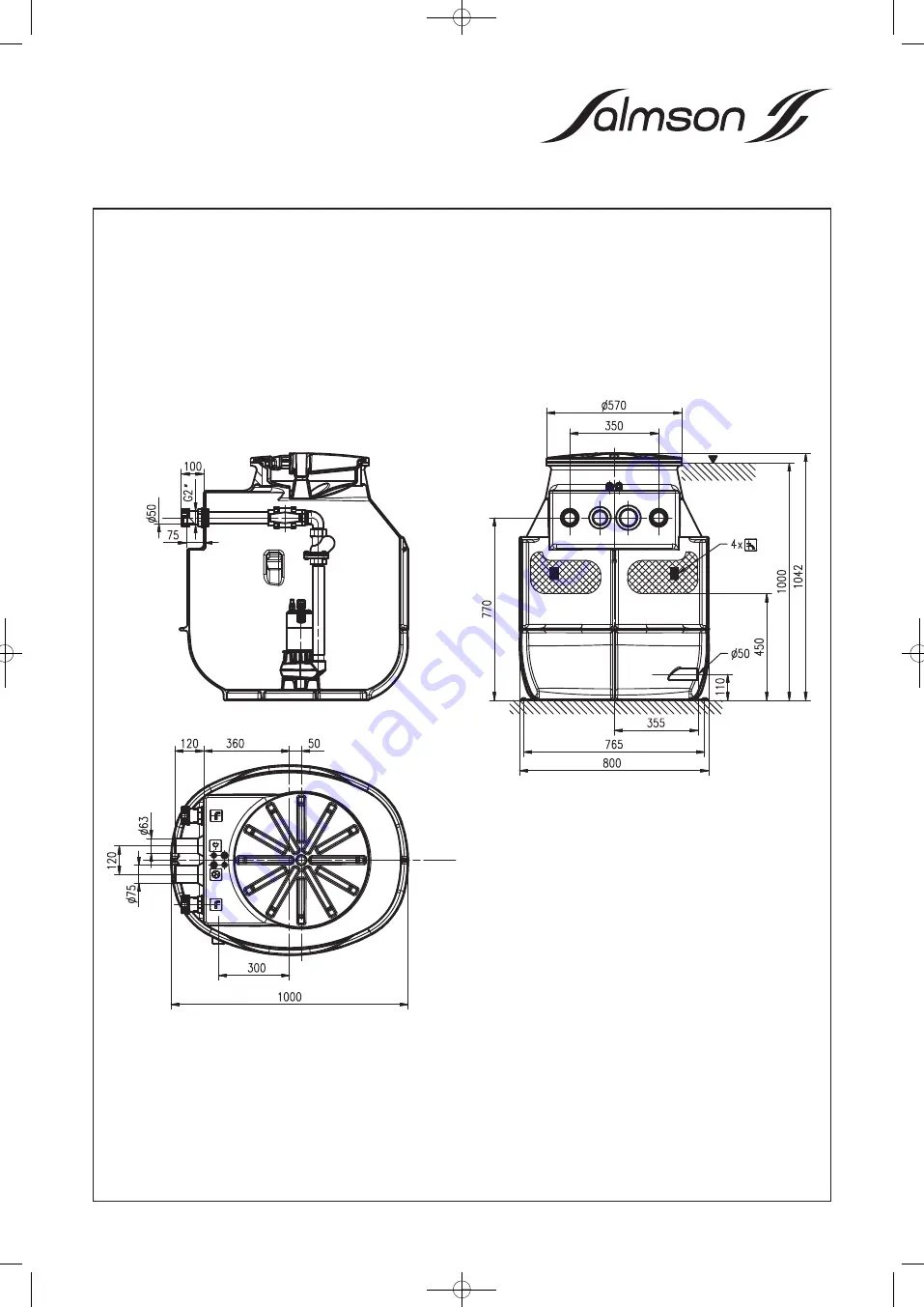 salmson Sanitson Premium Series Installation And Starting Instructions Download Page 5