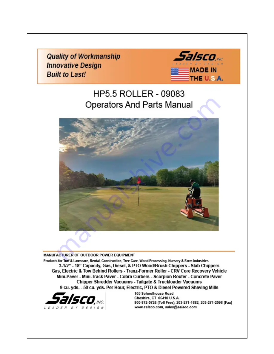 Salsco HP5.5 Скачать руководство пользователя страница 1