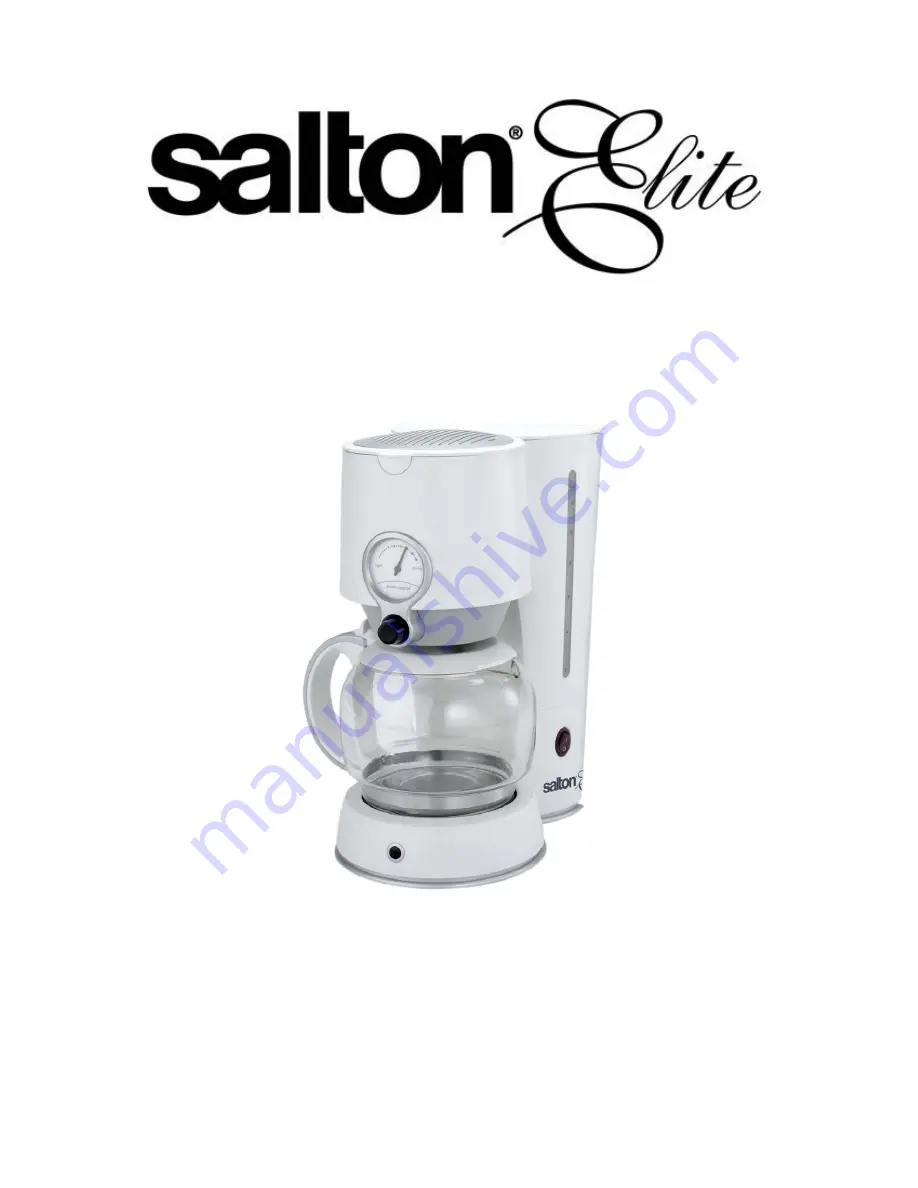 Salton Elite SCM025E Instructions And Warranty Download Page 1