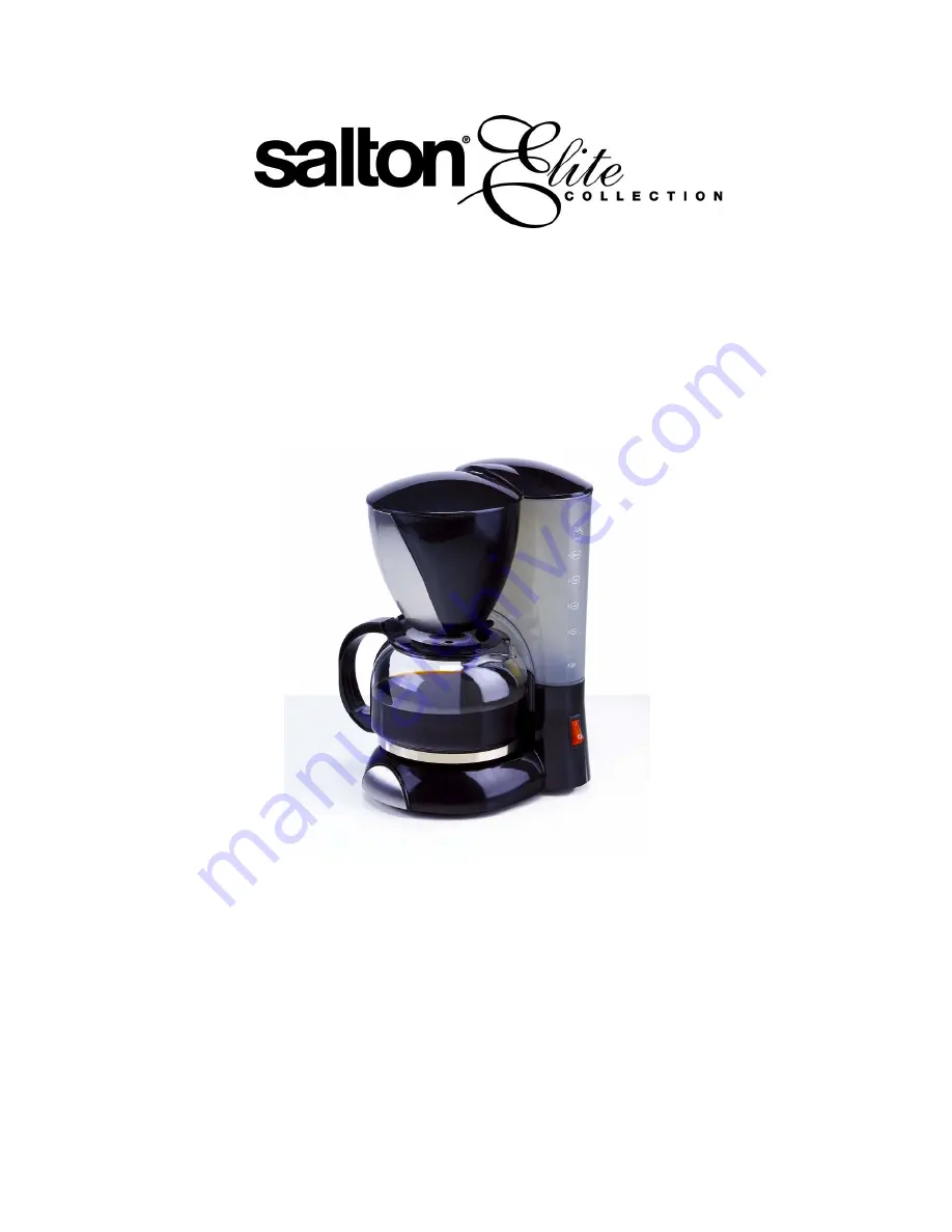 Salton Elite SCM30E Warranty And Instructions Download Page 1