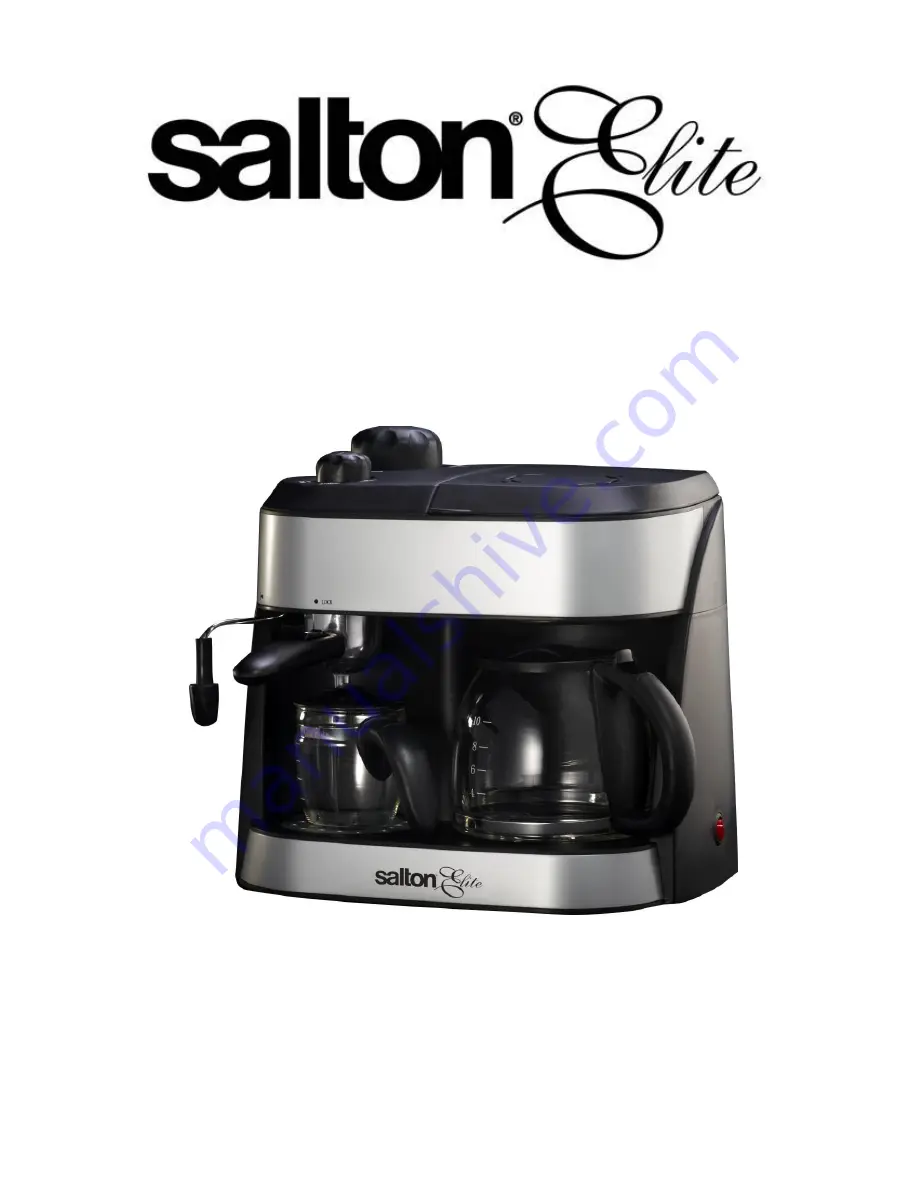 Salton Elite SECM21 Instructions And Warranty Information Download Page 1