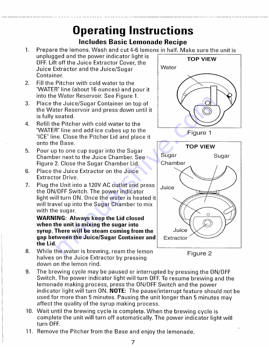 Salton LM8 Owner'S Manual Download Page 7