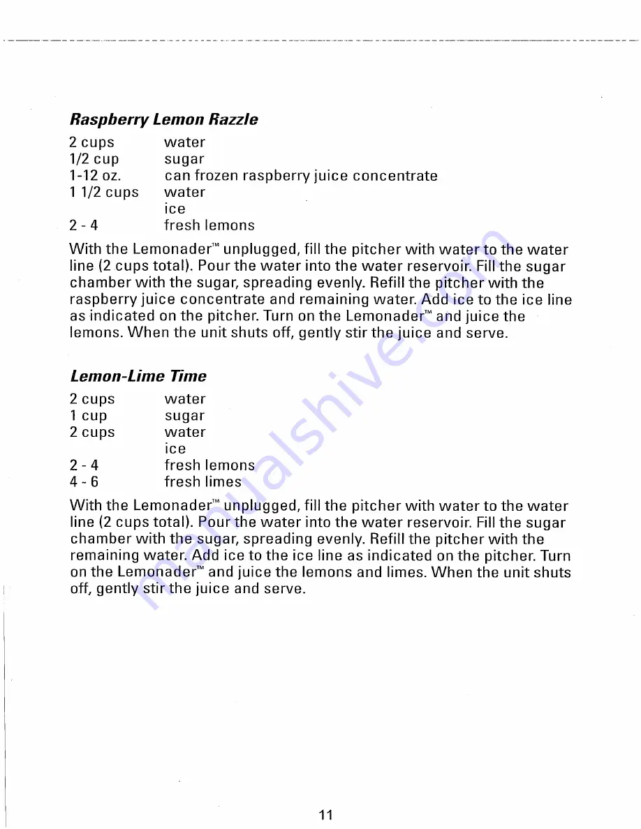 Salton LM8 Owner'S Manual Download Page 11