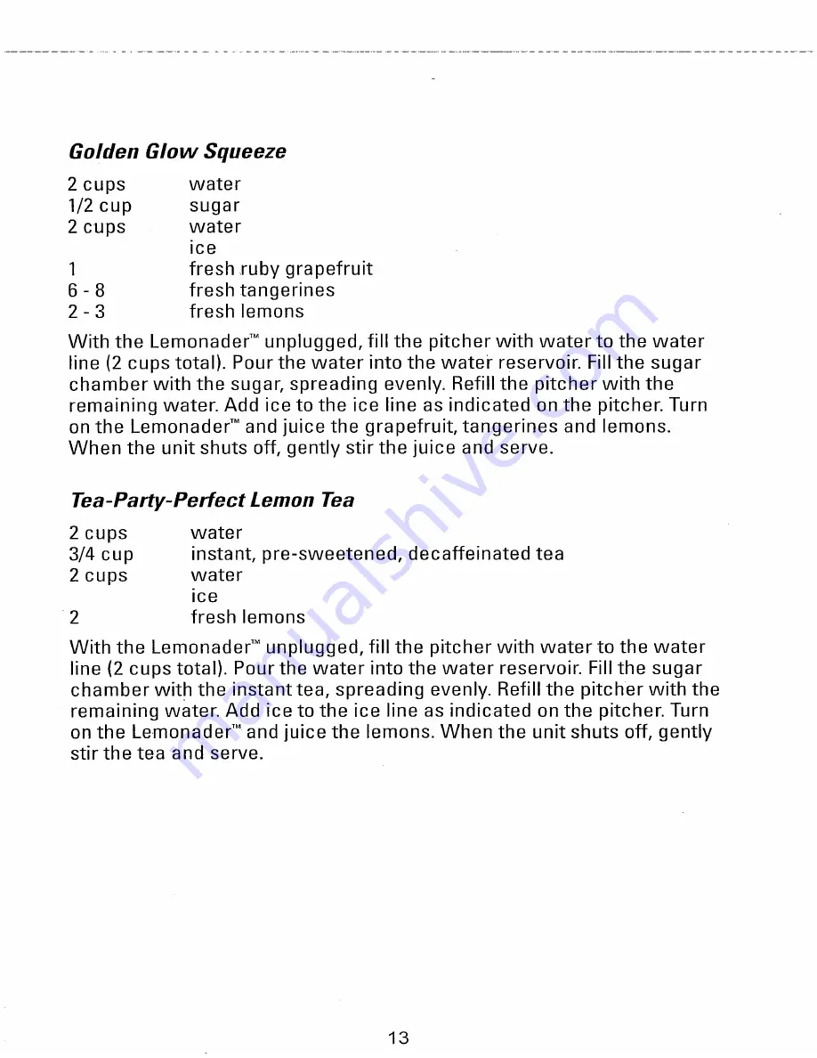 Salton LM8 Owner'S Manual Download Page 13