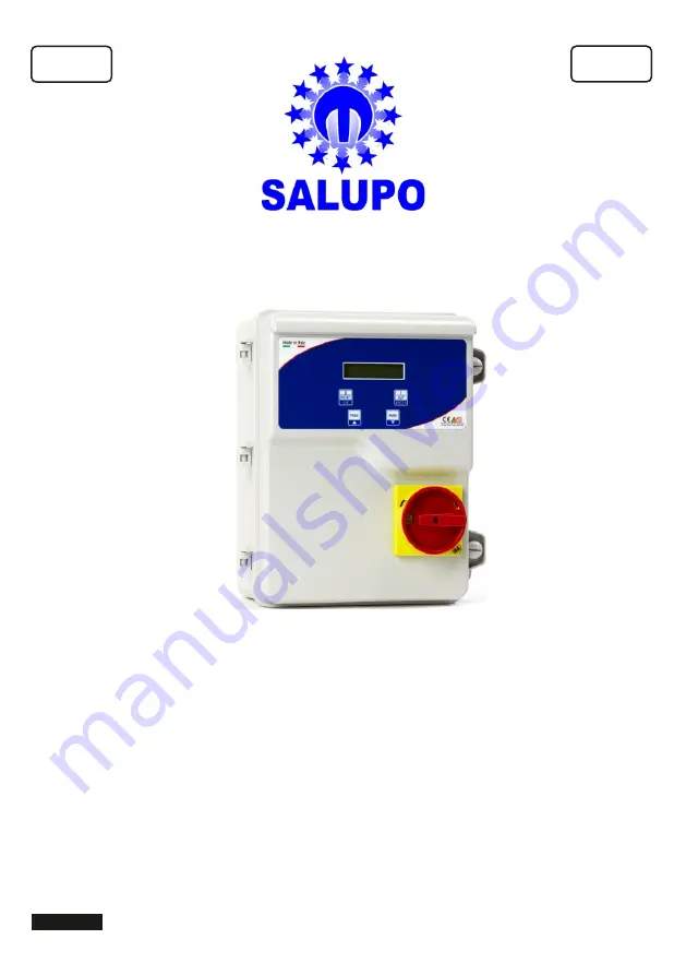 SALUPO RAIN PLUS 1 Instruction And Installation Manual Download Page 1