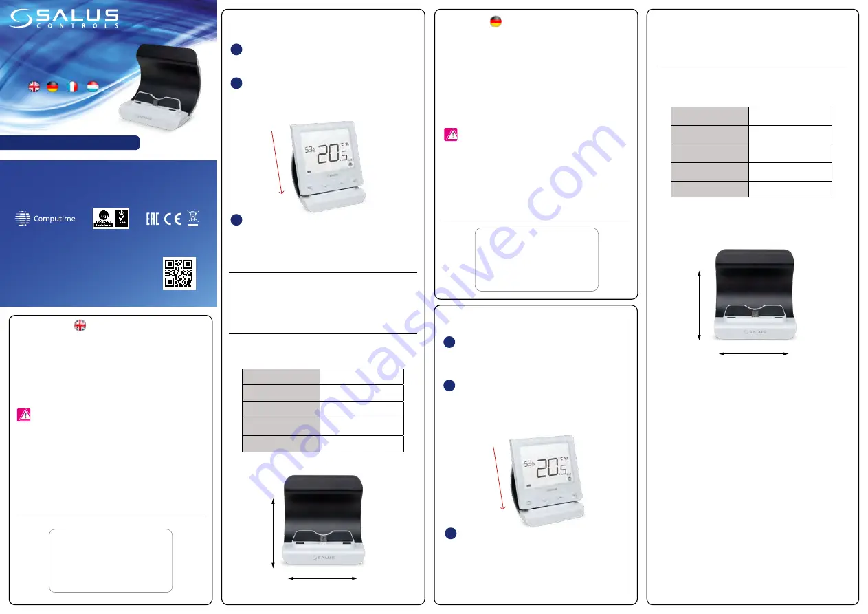 Salus CDEU Quick Manual Download Page 1