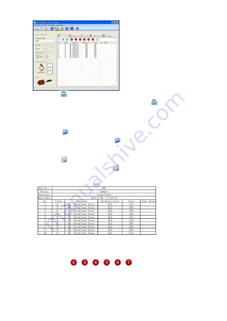 Salutron HardyTest HARTIP 1800 Operation Manual Download Page 34