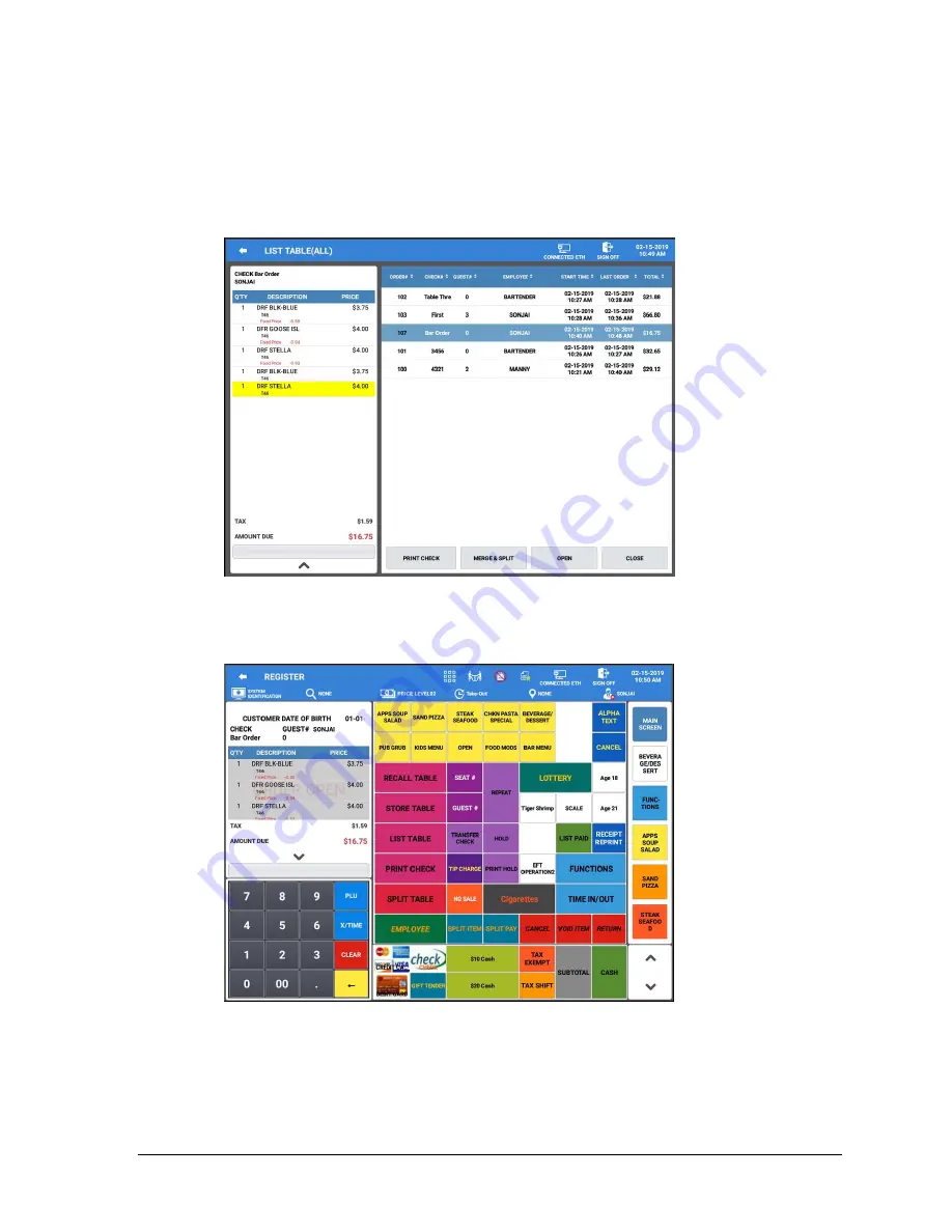 Sam4s SAP-6600II Operator'S Manual Download Page 113