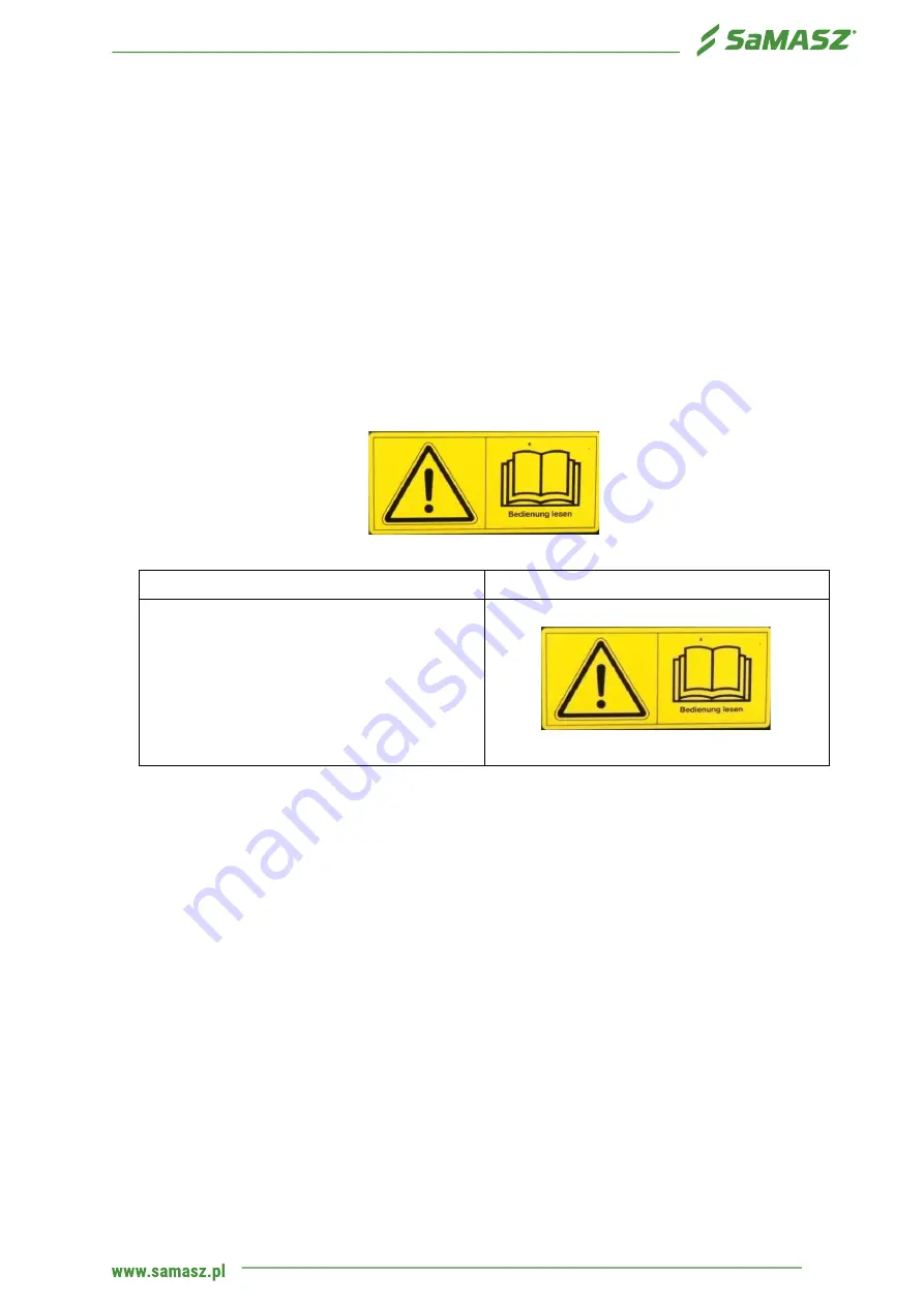 SaMASZ IMPACT 300 H Operator'S Manual Download Page 9