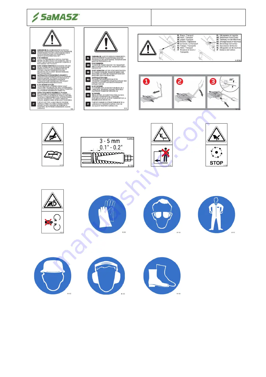 SaMASZ SAMBA 160 Operator'S Manual Download Page 17