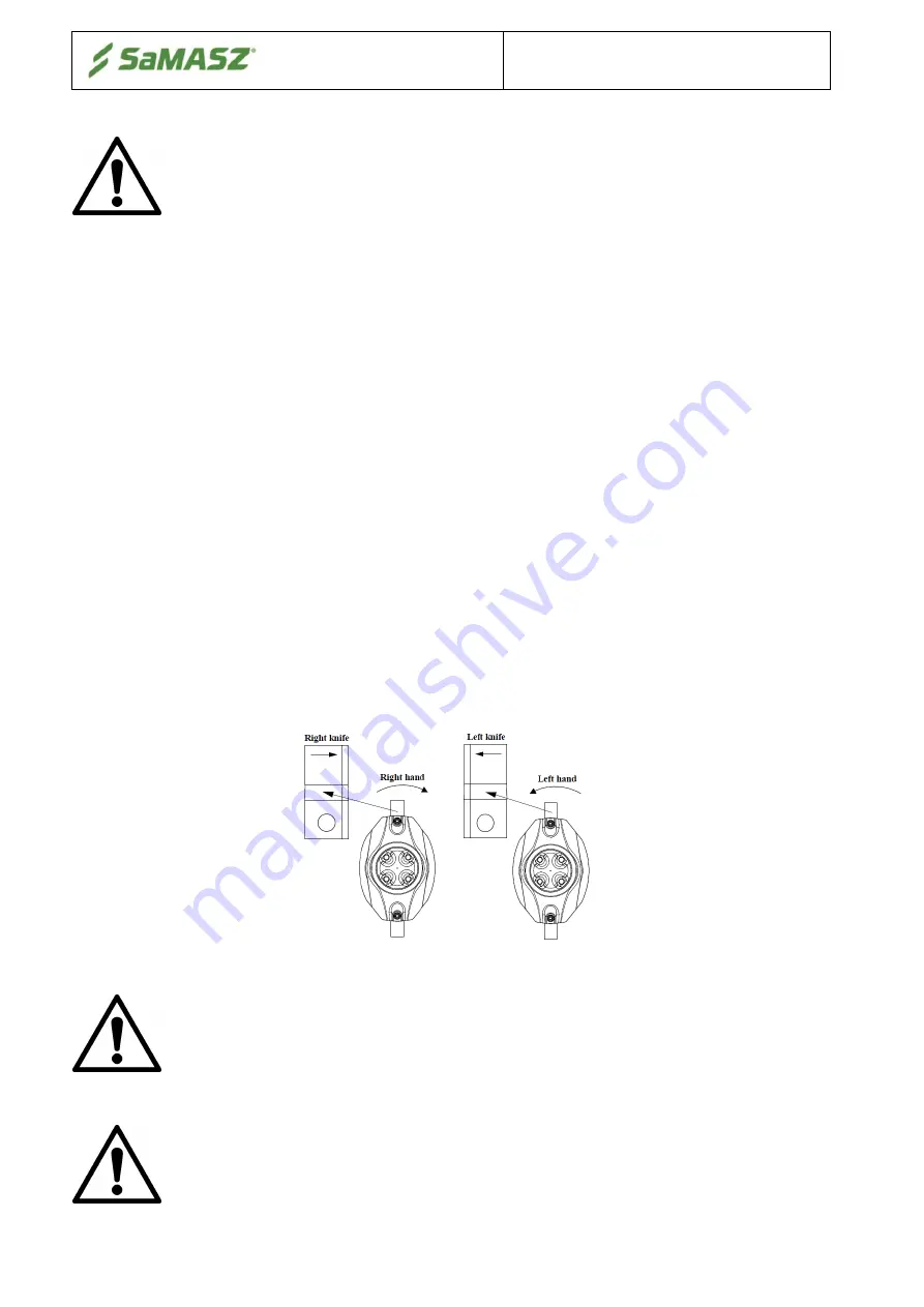 SaMASZ SAMBA 160 Operator'S Manual Download Page 26