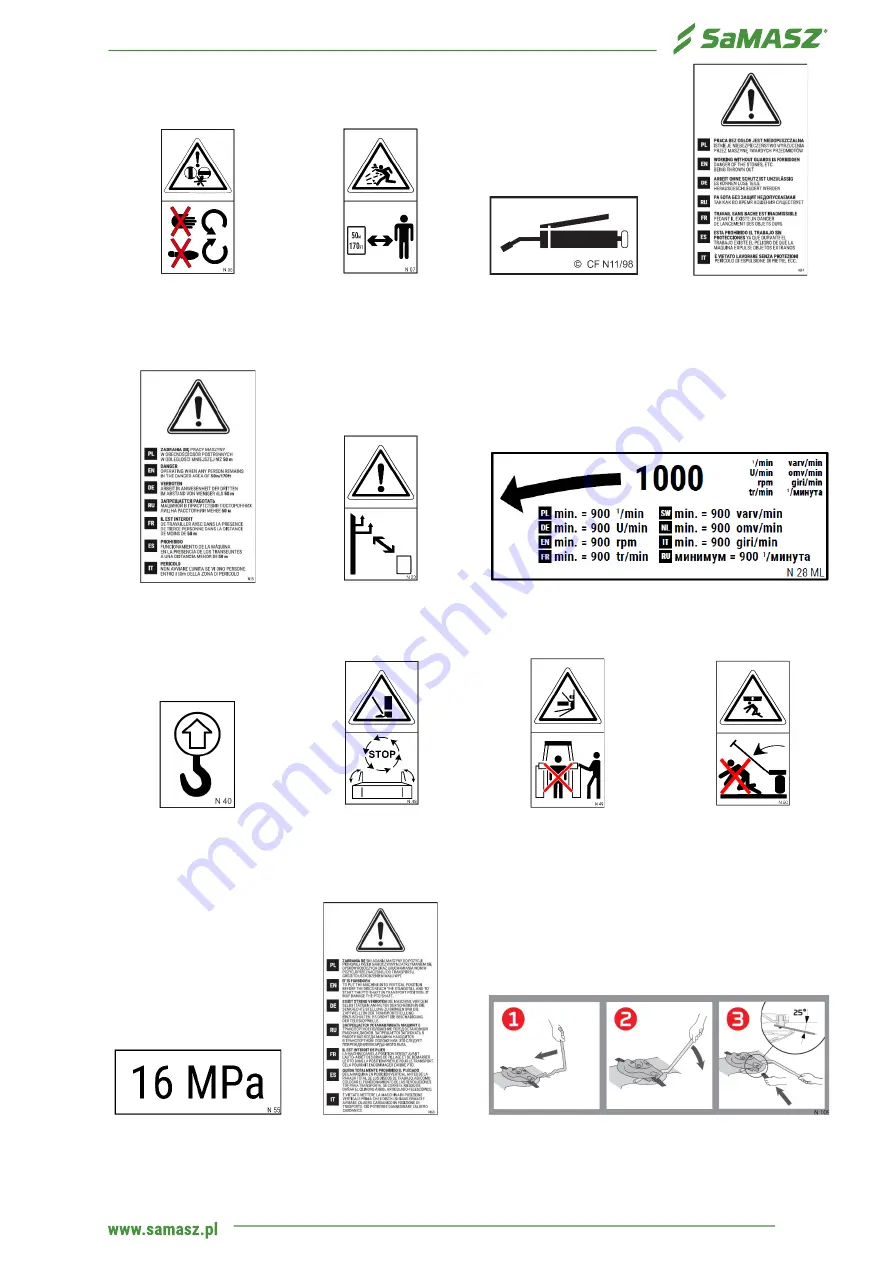 SaMASZ XT 390 Operator'S Manual Download Page 17