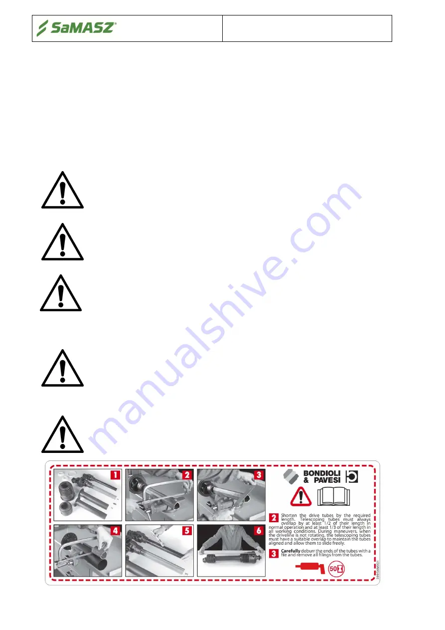 SaMASZ Z2-780 Operator'S Manual Download Page 20