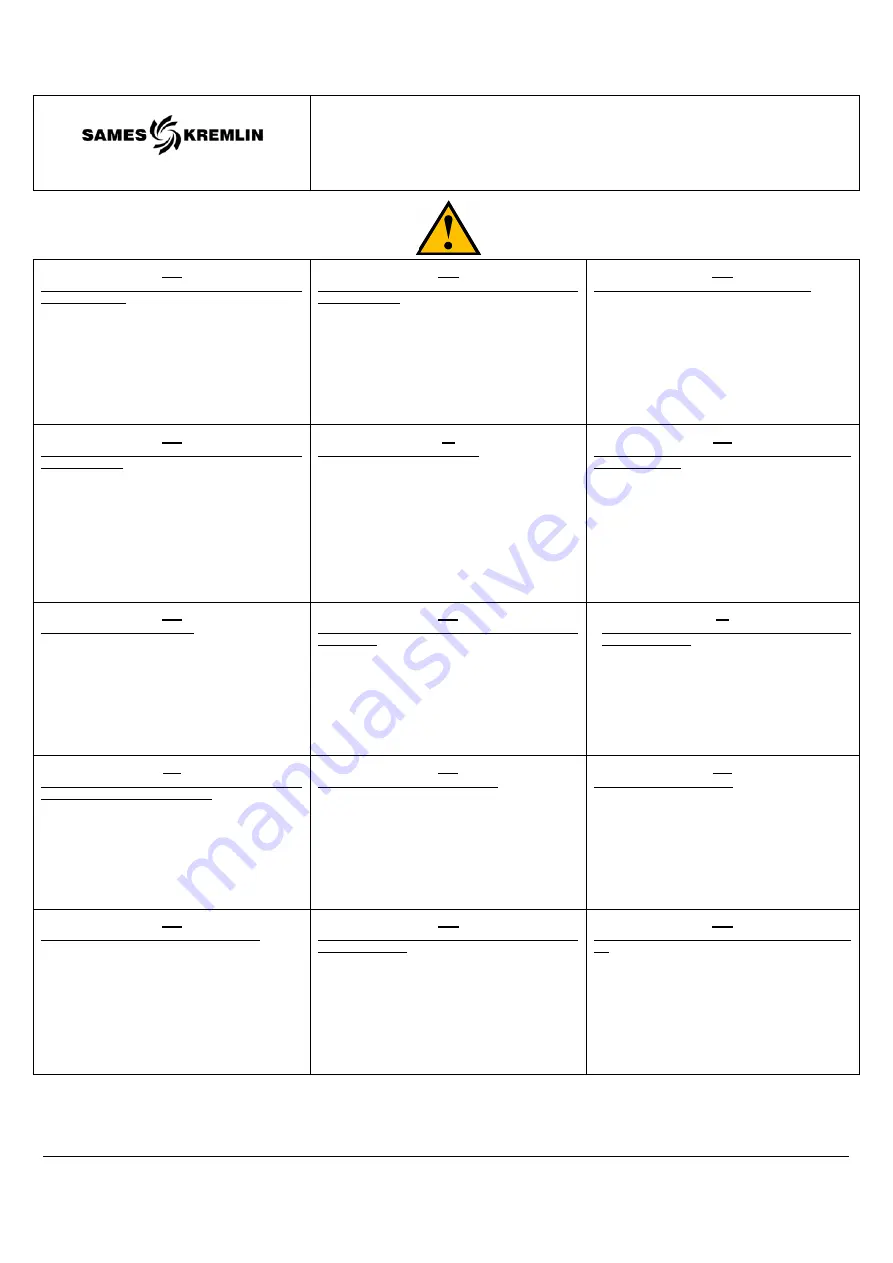 SAMES KREMLIN AIRMIX 08C240 Скачать руководство пользователя страница 2