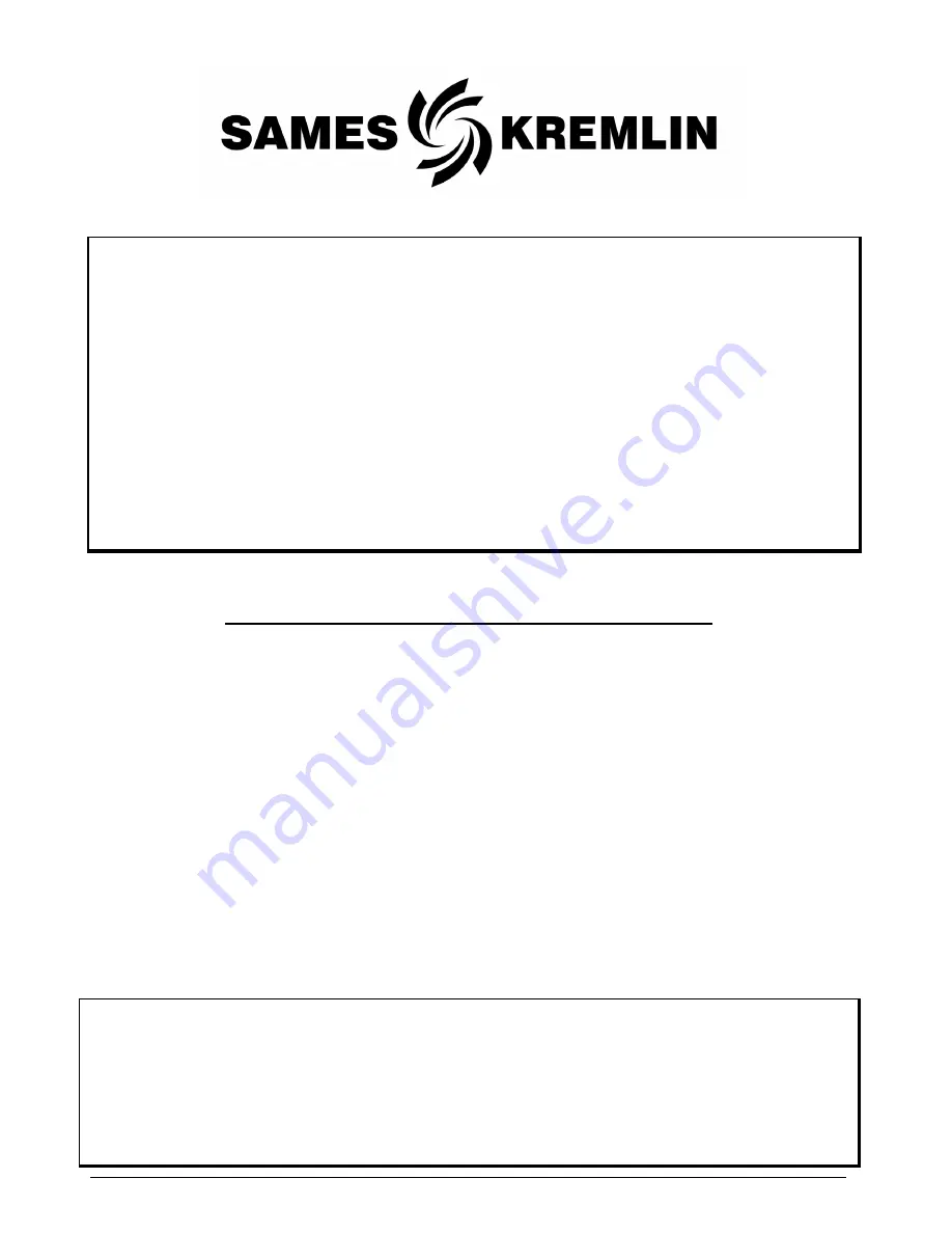 SAMES KREMLIN AIRMIX 20C50 GT Documentation Download Page 37