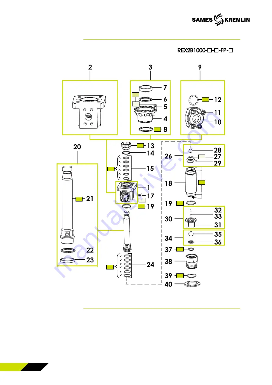 SAMES KREMLIN REXSON 2B1000 User Manual Download Page 38