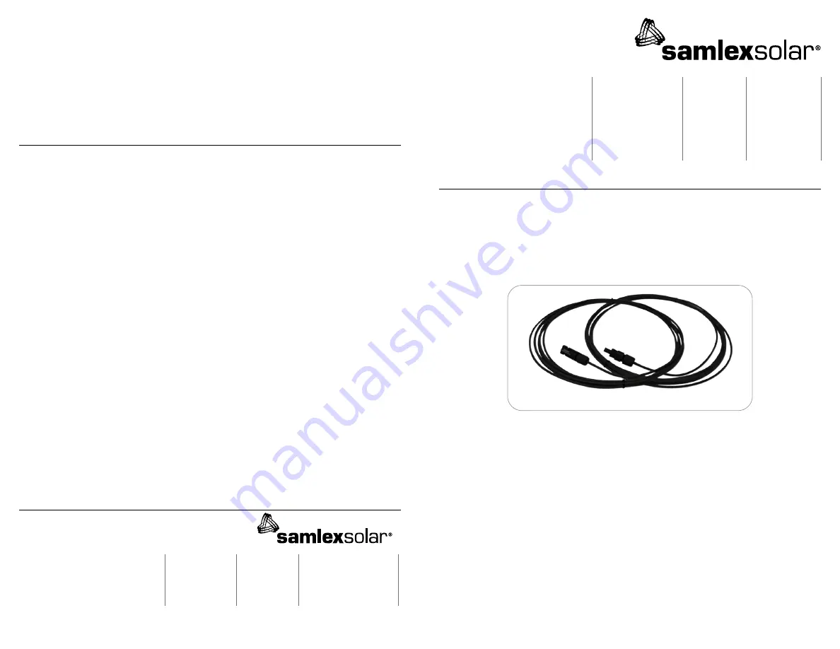 Samlex Solar SCW-20-2 Owner'S Manual Download Page 1