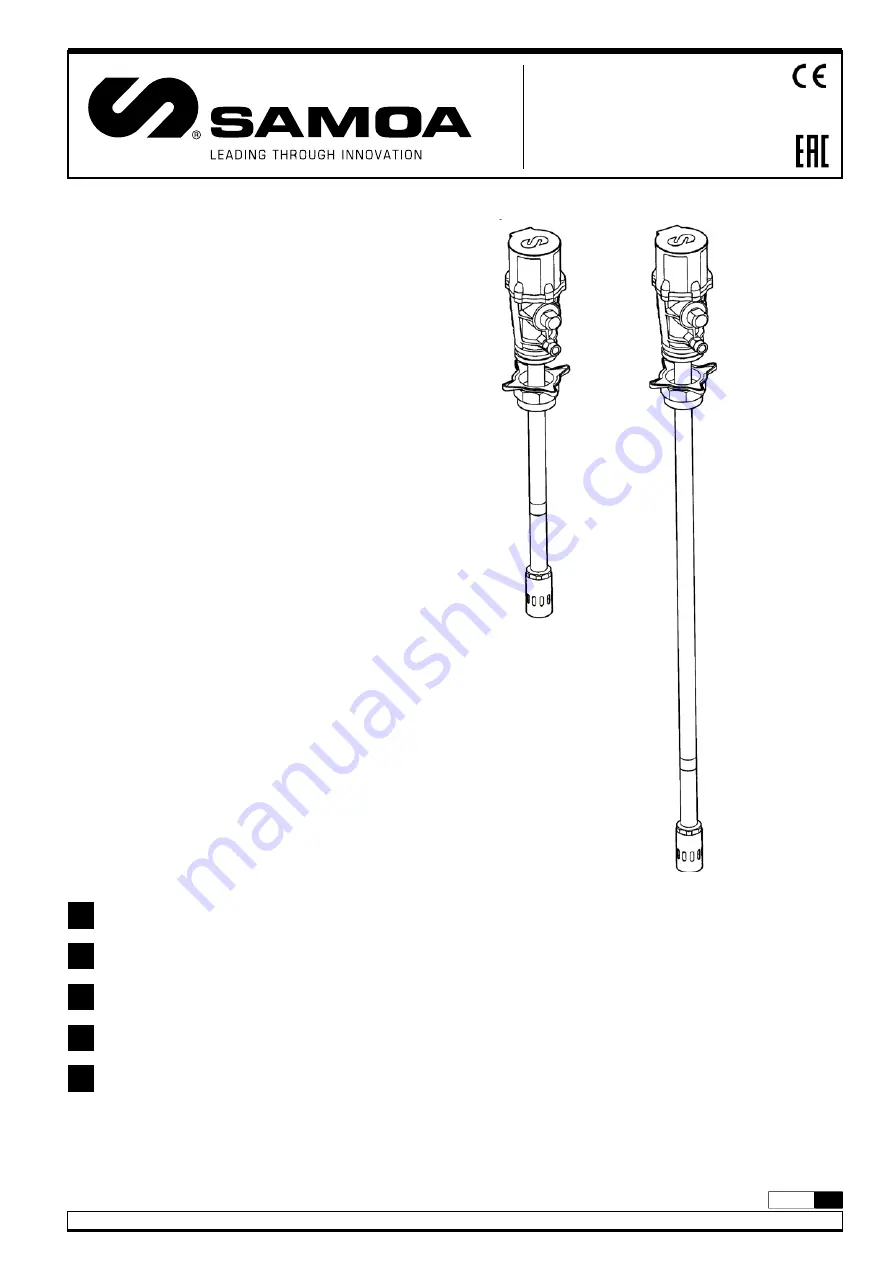 Samoa 404 100 Parts And Technical Service Manual Download Page 1