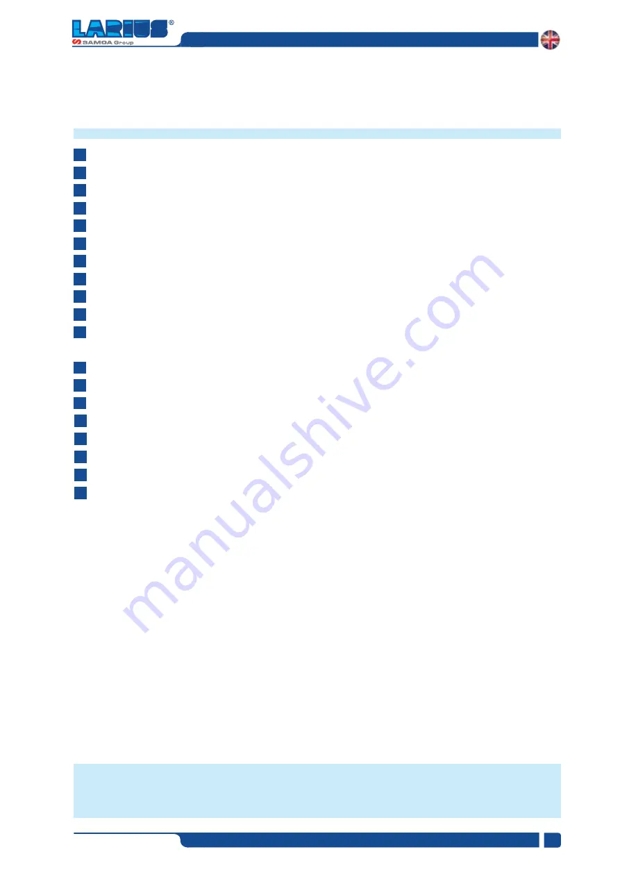 Samoa LARIUS MINIPEGASO Operating And Maintenance Manual Download Page 3