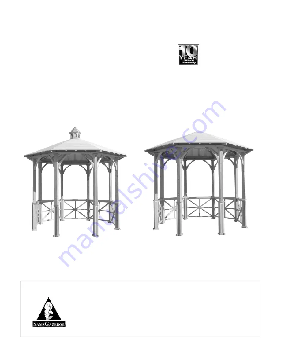 SAMSGAZEBOS 10-OCT-A-CUPOLA Assembly Instructions Manual Download Page 1