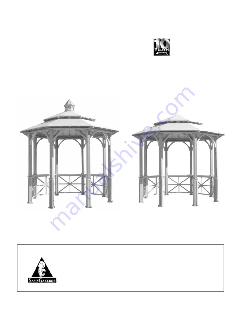 SAMSGAZEBOS 10-OCT-E Assembly Instructions Manual Download Page 1