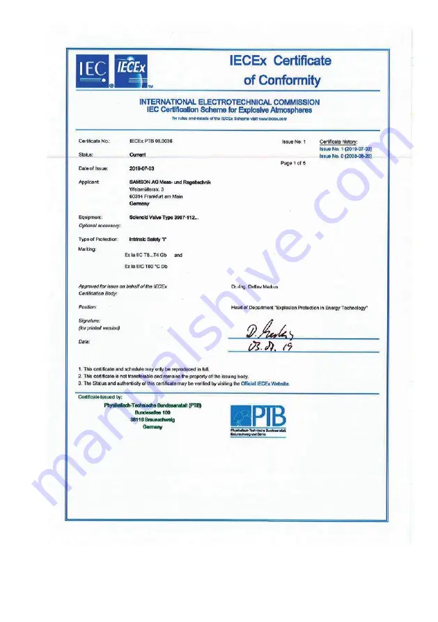 Samson EB 3967 EN Mounting And Operating Instructions Download Page 65