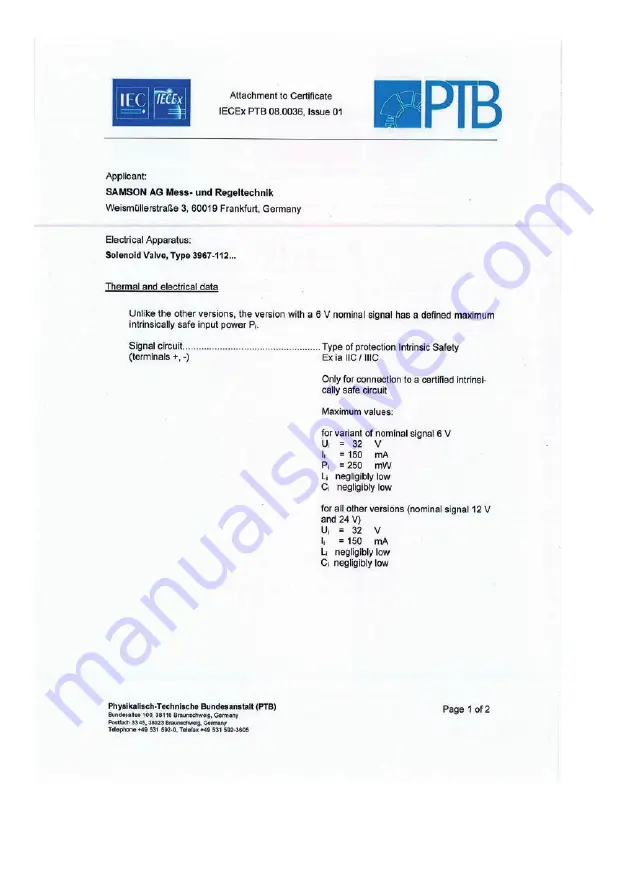 Samson EB 3967 EN Mounting And Operating Instructions Download Page 70