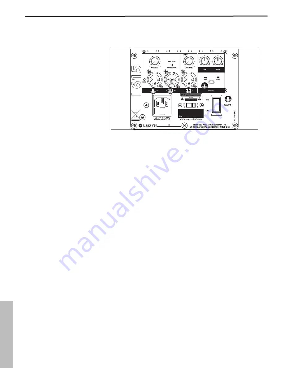 Samson Live L1215 Owner'S Manual Download Page 66