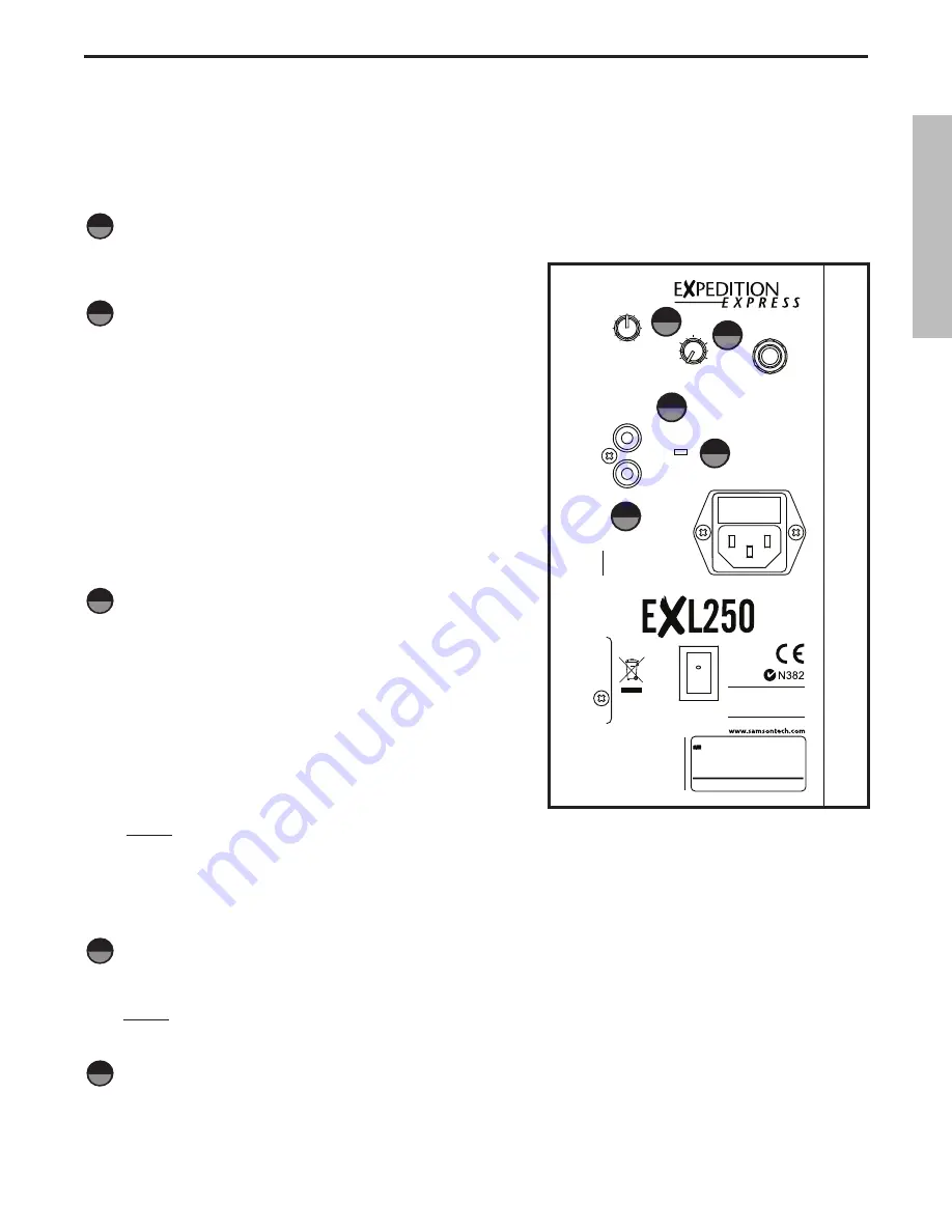 Samson PORTABLE PA SYSTEM EXL250 Скачать руководство пользователя страница 15