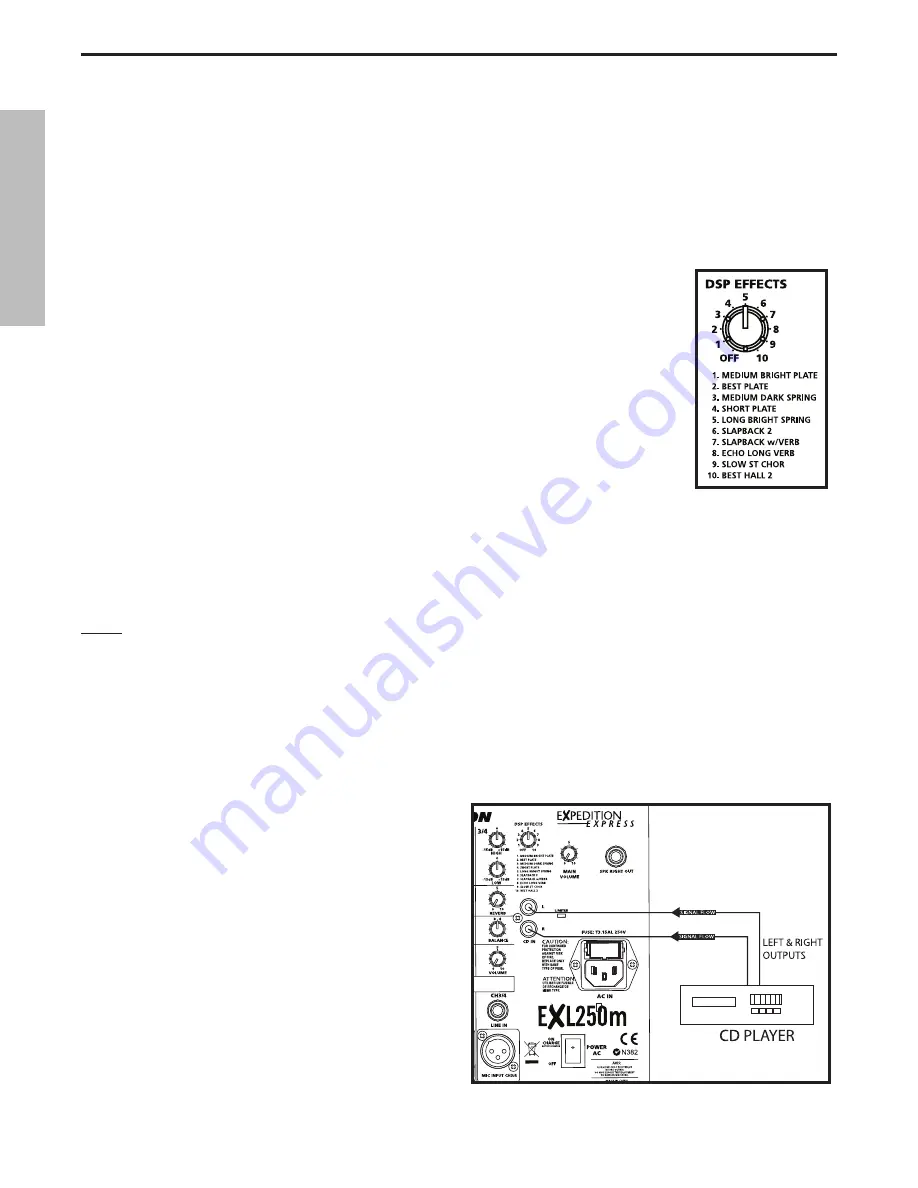 Samson PORTABLE PA SYSTEM EXL250 Owner'S Manual Download Page 18