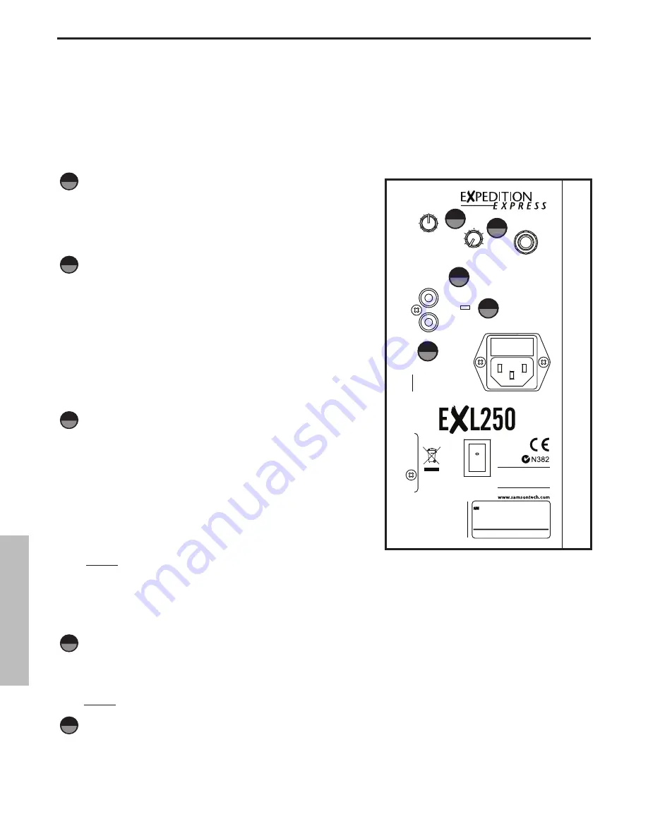 Samson PORTABLE PA SYSTEM EXL250 Скачать руководство пользователя страница 66