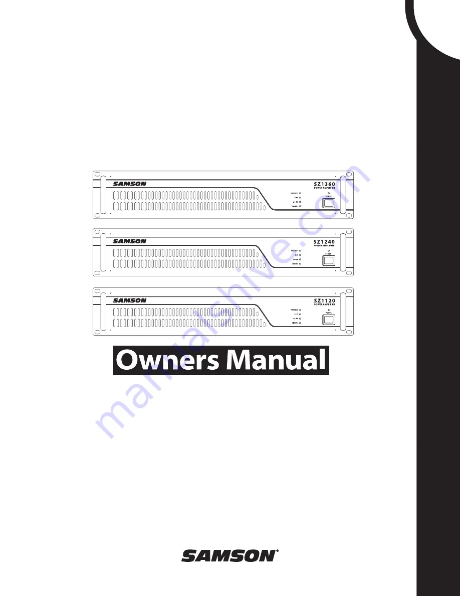 Samson POWER AMPLIFERS SZ1120 Owner'S Manual Download Page 1