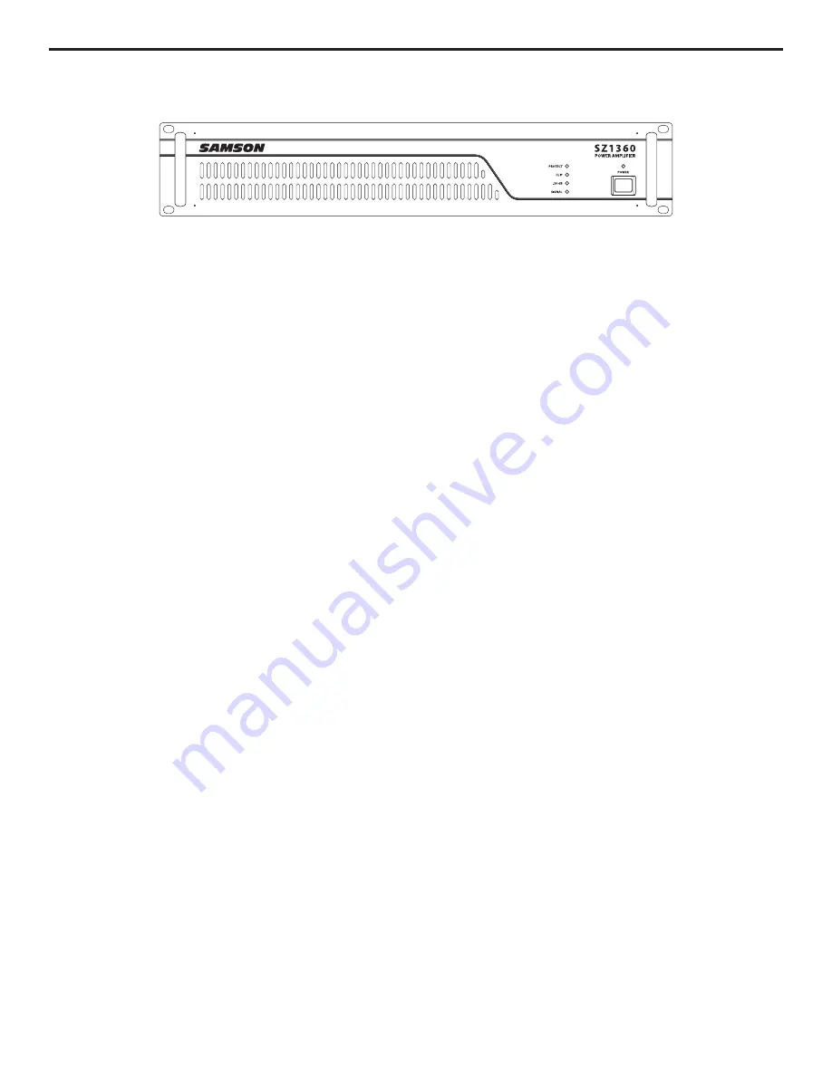 Samson POWER AMPLIFERS SZ1120 Owner'S Manual Download Page 6