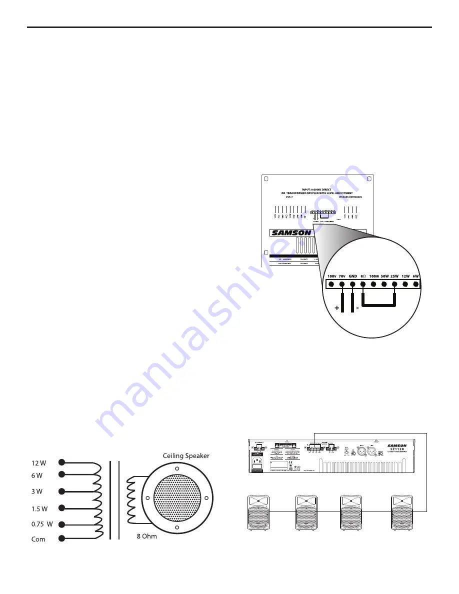 Samson POWER AMPLIFERS SZ1120 Owner'S Manual Download Page 11