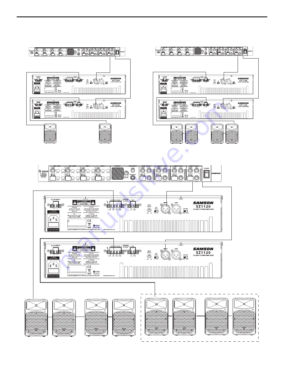 Samson POWER AMPLIFERS SZ1120 Скачать руководство пользователя страница 14