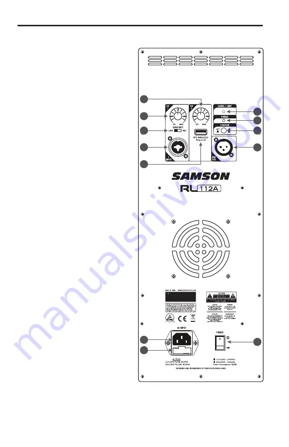 Samson RL112A Owner'S Manual Download Page 9