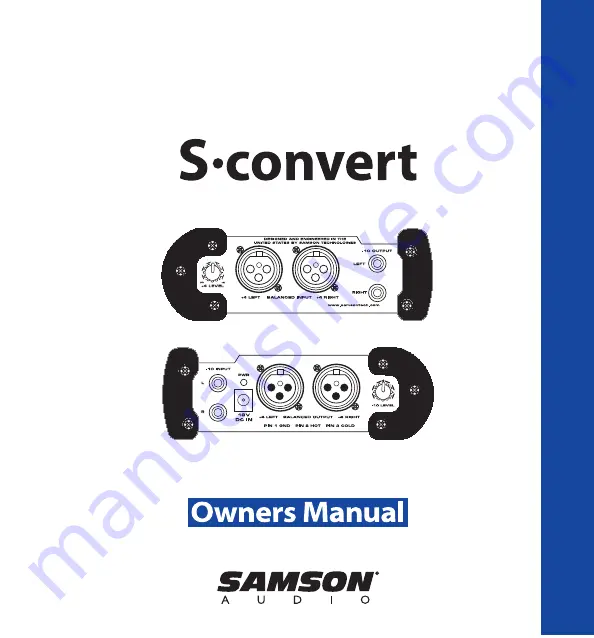 Samson S-convert Owner'S Manual Download Page 1