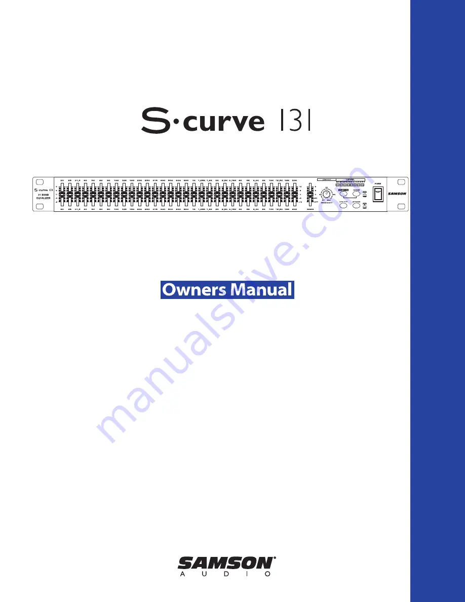 Samson S-Curve 131 Скачать руководство пользователя страница 1